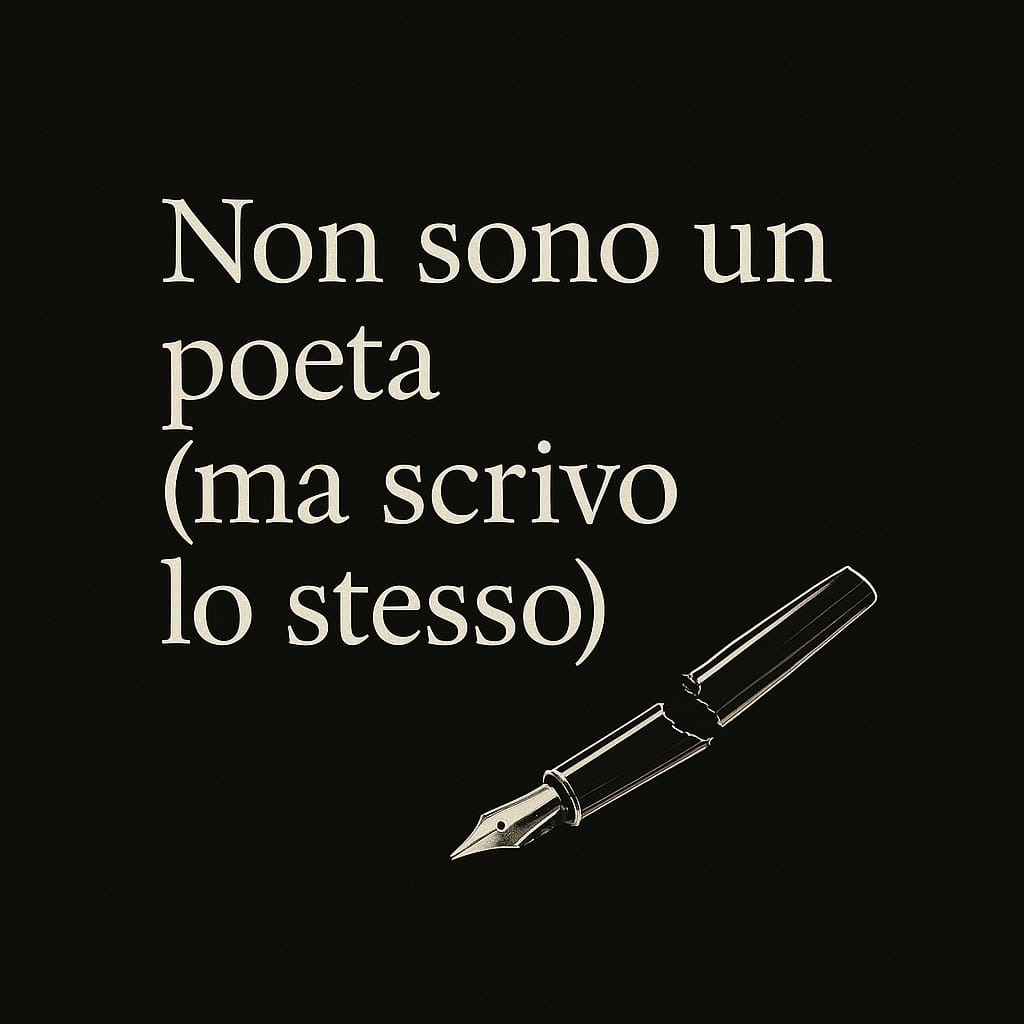 “Non sono un poeta (ma scrivo lo stesso)”
