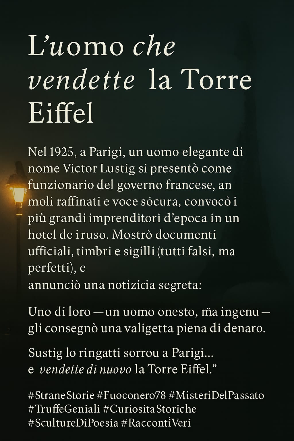 L’uomo che vendette la Torre Eiffel