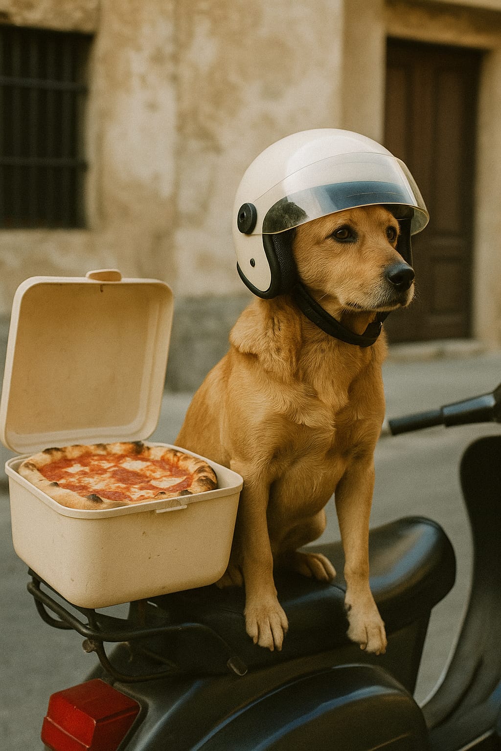 Il cane che ha “consegnato” la pizza