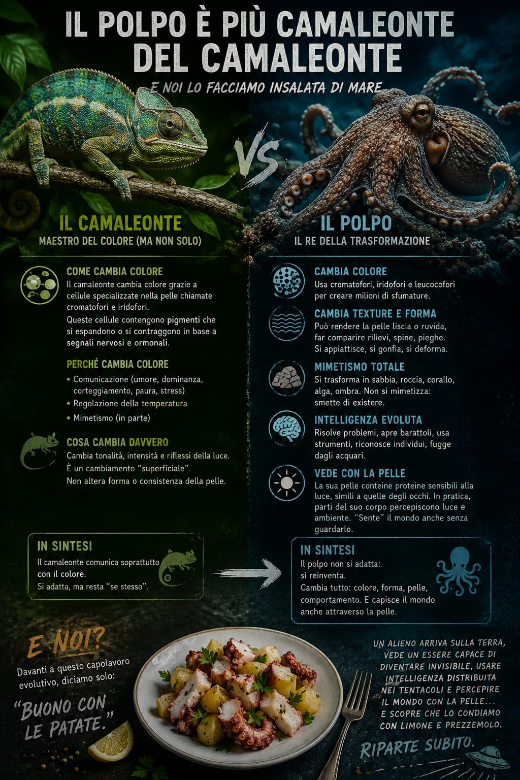 Ani… MALE —Il polpo è più camaleonte del camaleonte.