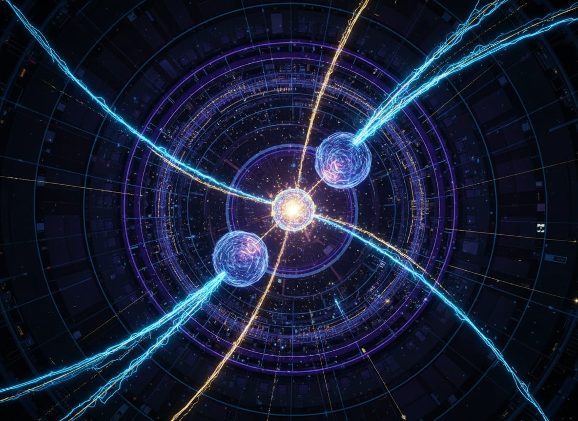 Decadimento di un bosone di Higgs in due bosoni Z correlati quantisticamente all’interno del rivelatore ATLAS.