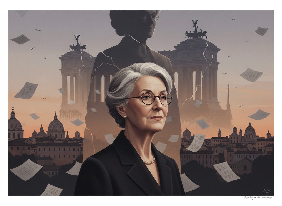 Illustrazione editoriale dedicata a Emma Bonino per l’articolo Quando muore un gigante