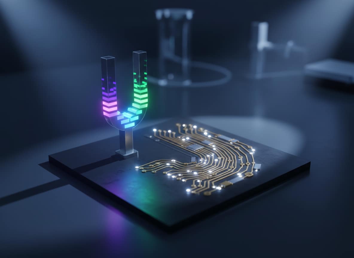 Illustrazione di un risonatore meccanico quantistico con livelli discreti di vibrazione