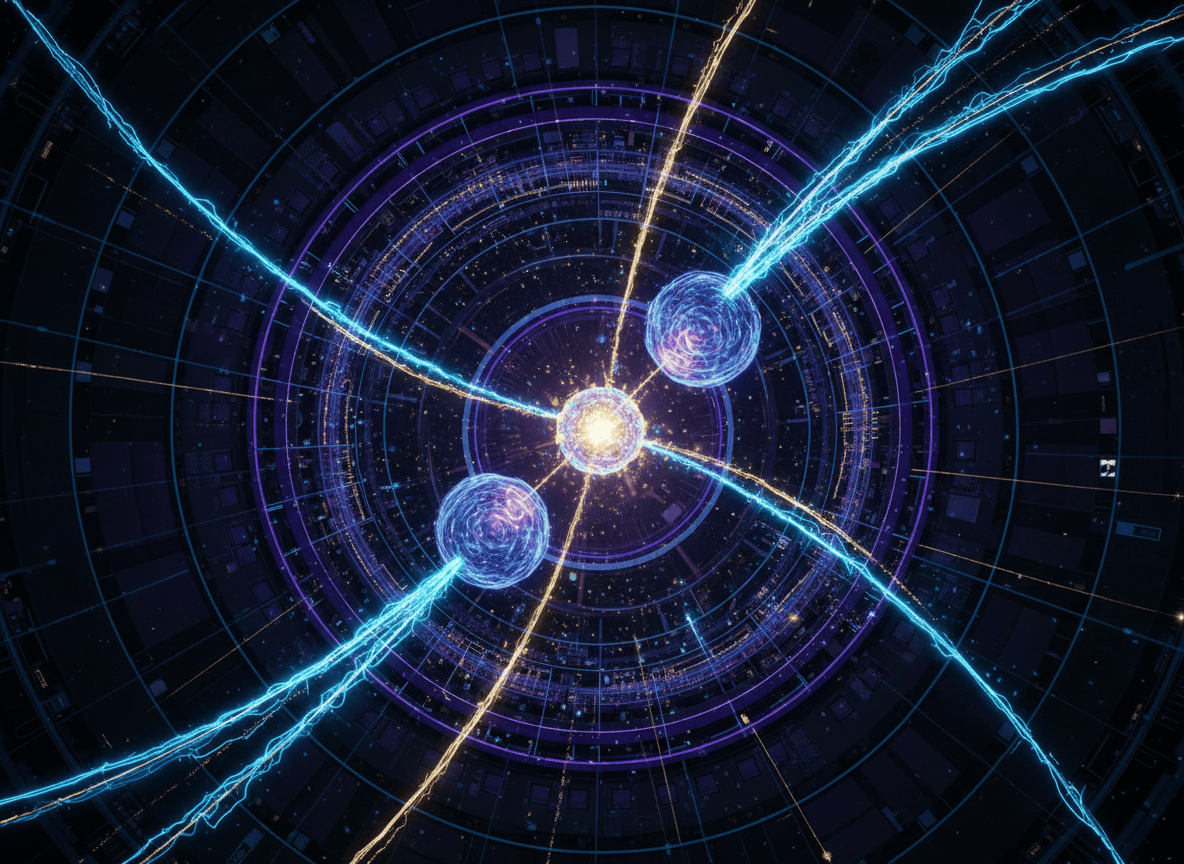 Decadimento di un bosone di Higgs in due bosoni Z correlati quantisticamente all’interno del rivelatore ATLAS.