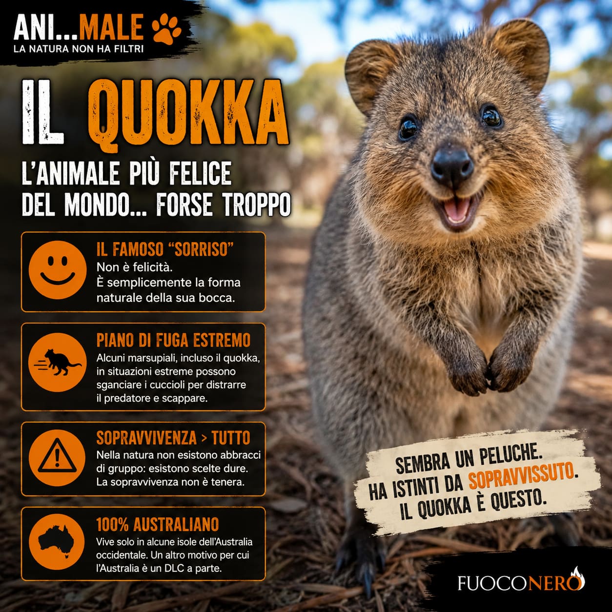 Ani…MALE – Il quokka: l’animale più felice del mondo… forse troppo