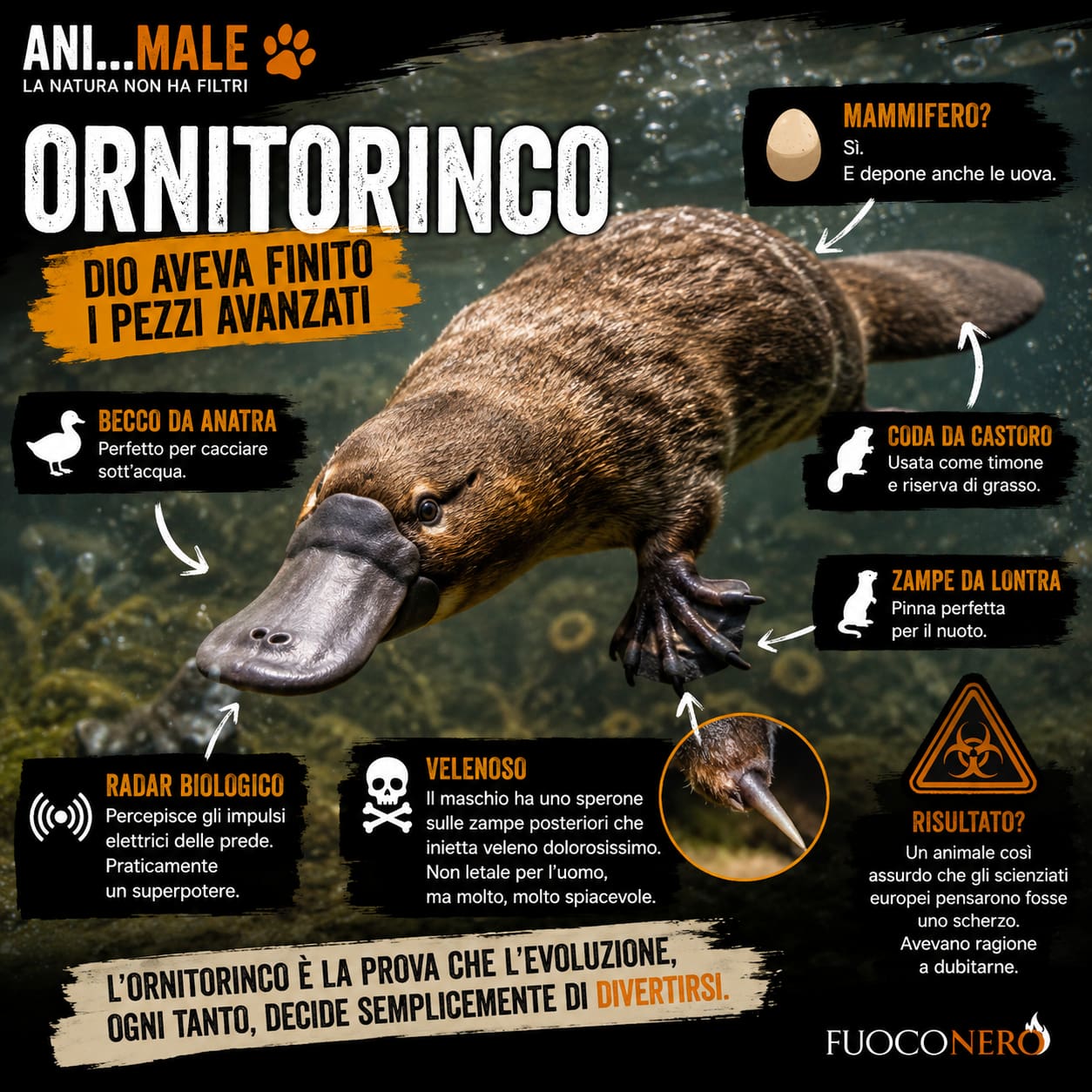 Ani…MALE – Ornitorinco: a Dio avanzavano dei pezzi