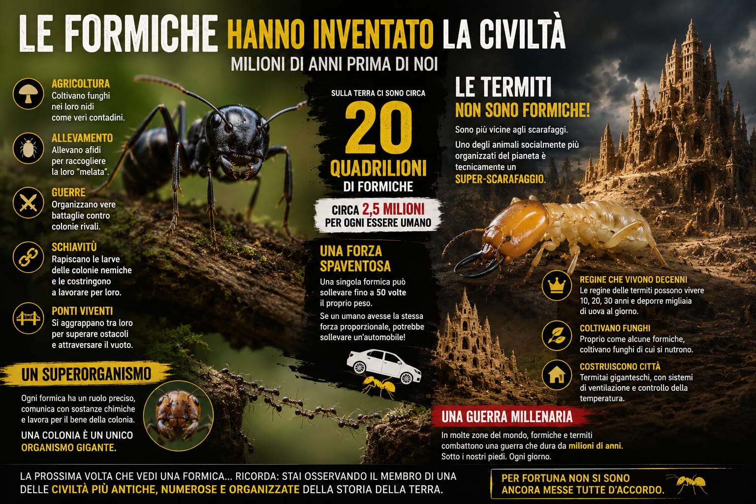 Ani… MALE – Le formiche hanno inventato la civiltà milioni di anni prima di noi