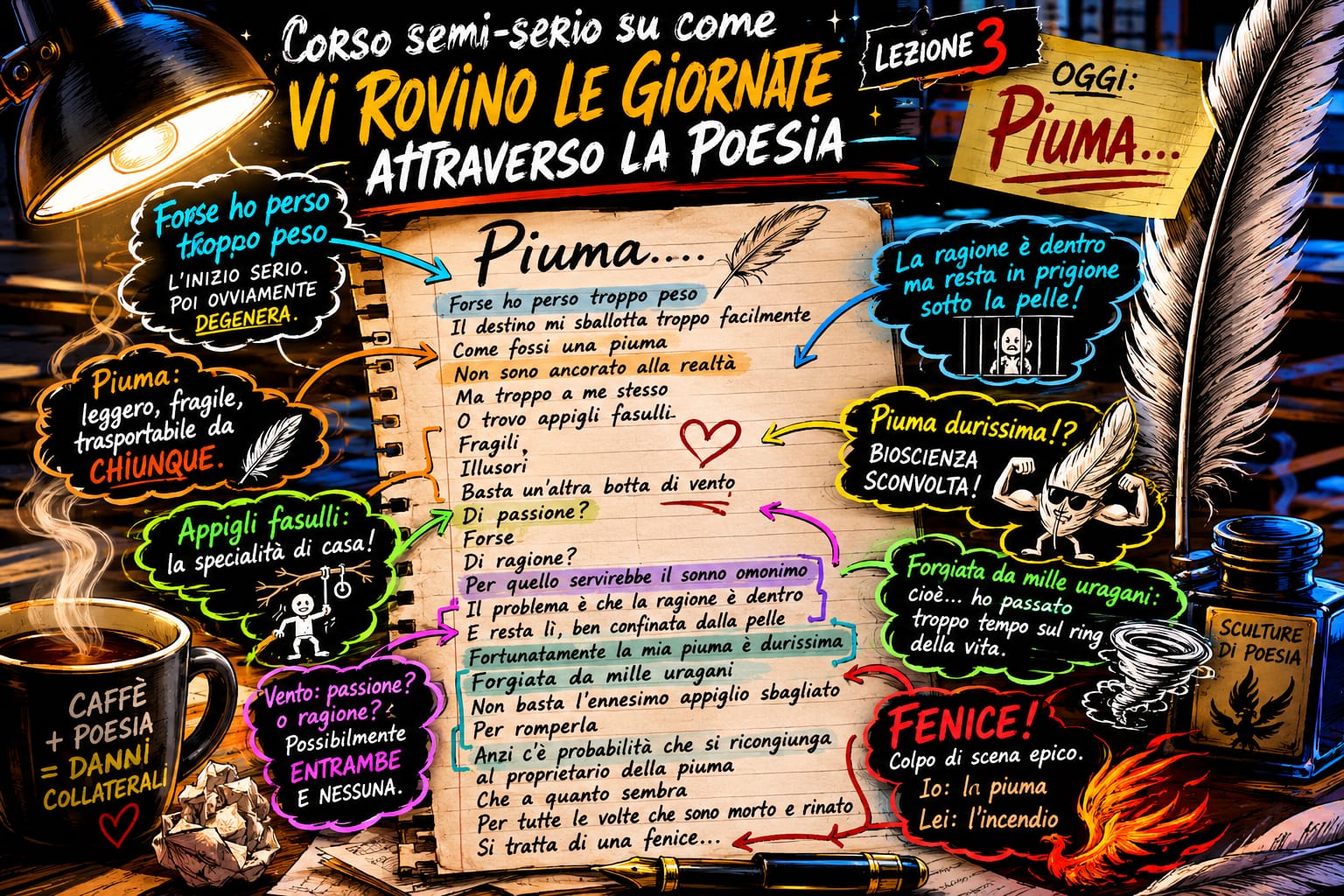 Corso semi-serio su come vi rovino le giornate attraverso la poesia Lezione 3: dimagrire così tanto da diventare metafora