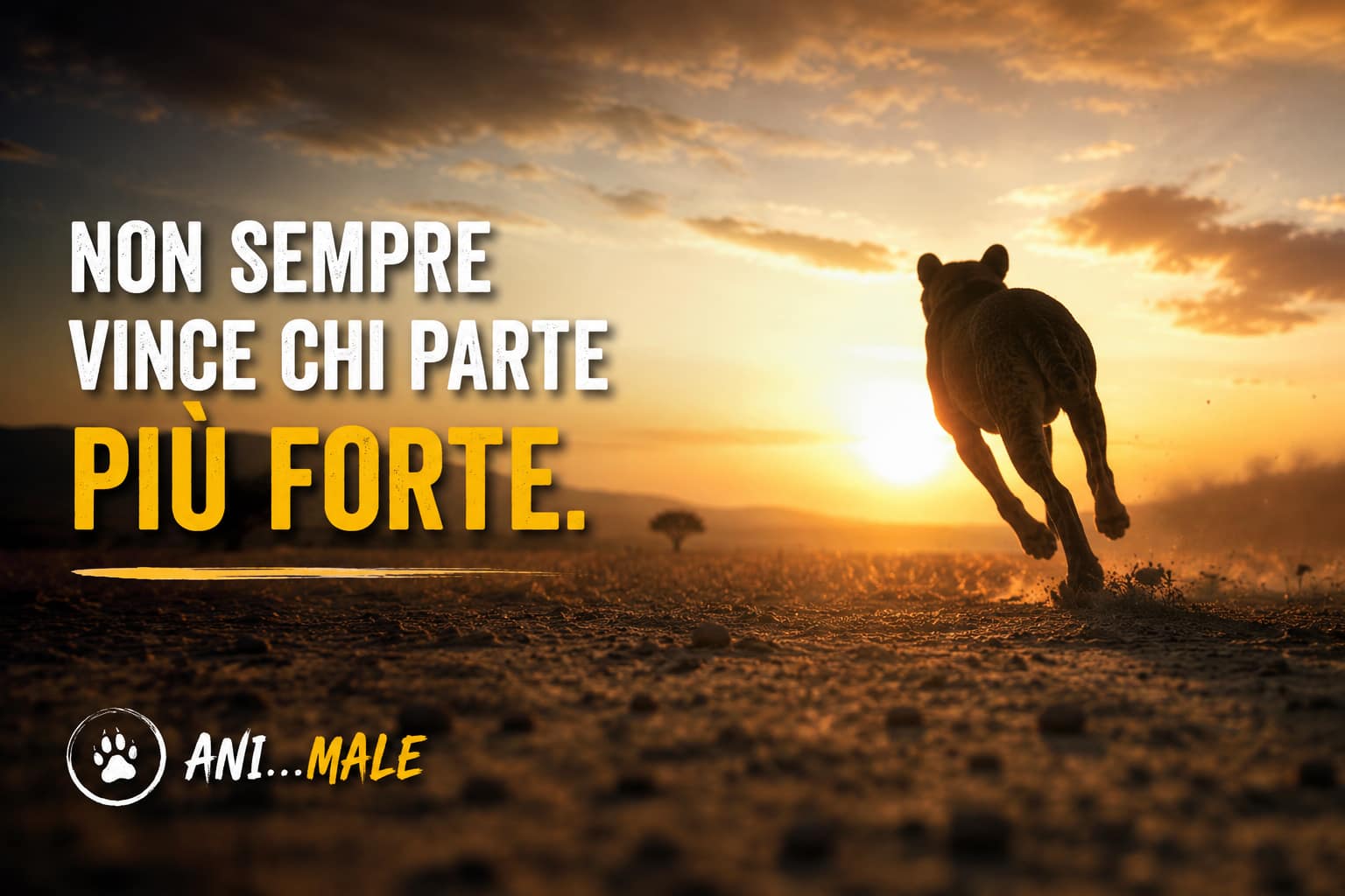 Ani… MALE -l’animale che non corre veloce, ma non si ferma mai