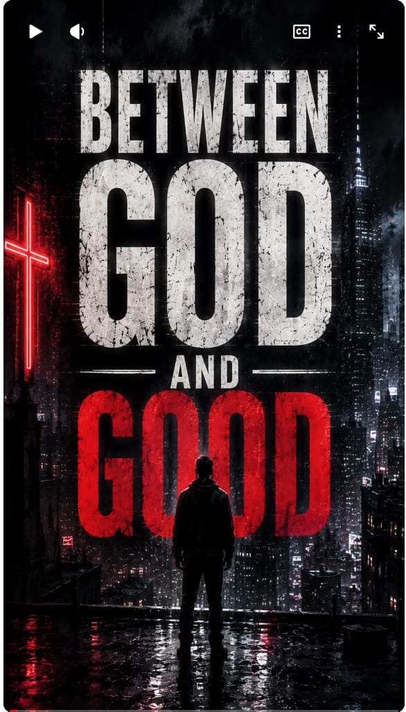 Between God and good.