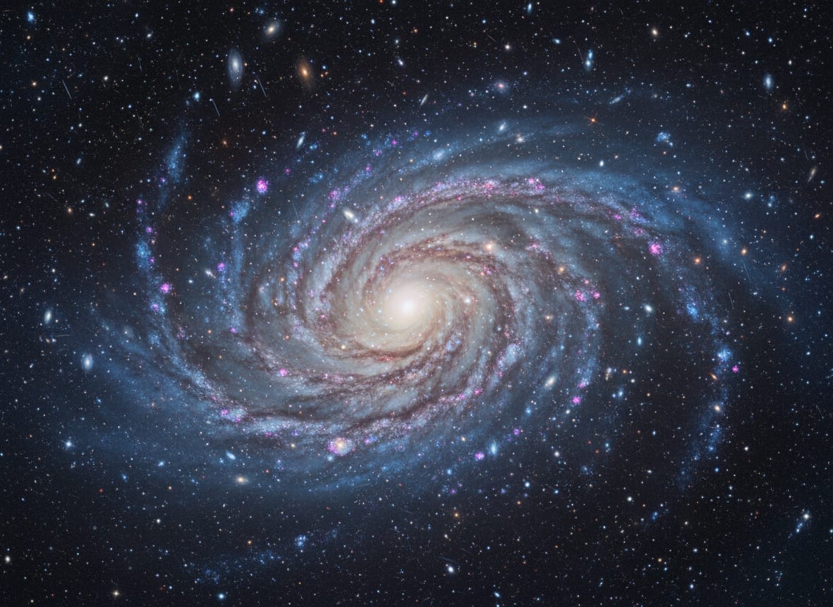 Una galassia con numerose sorgenti cosmiche deboli rivelate nei raggi X più morbidi.